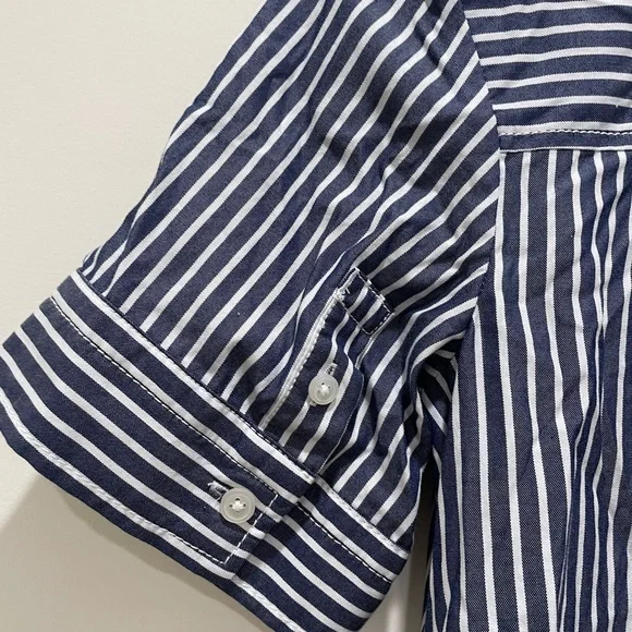 Everlane Daytripped Blue Pinstripe Button Up Shirt Dress - Picture 11 of 11